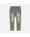 8 & 9 Clothing - Strapped Up Utility  Jeans - Grey / Volt