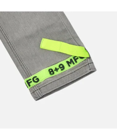 8 & 9 Clothing - Strapped Up Utility Jeans - Grey / Volt | blockshops