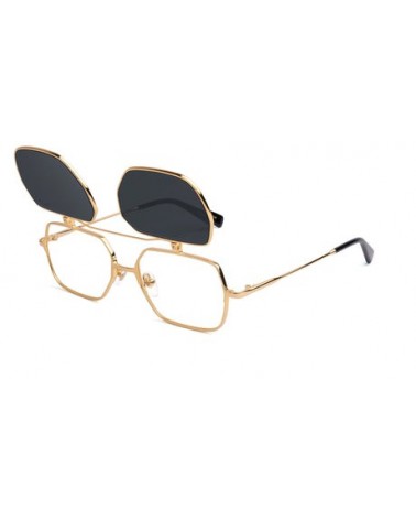 9Five Eyewear - Clarity Flip-Up Sunglasses - Gold