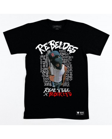 Block Limited X Real Teec - Rebeldes Colabo Tee - Black