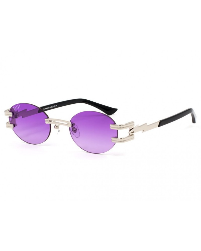 9Five Eyewear - St James Bolt Lite Showtime Purple Gradient Sunglasses - Purple / Platinum