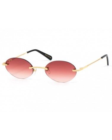 9Five Eyewear - 40 Lite Brown Gradient Sunglasses - Brown / 24k Gold Plated