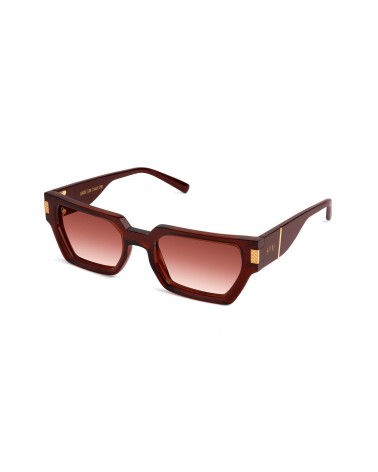 9Five Eyewear - Locks Cognac Gradient Sunglasses - Brown / Gold