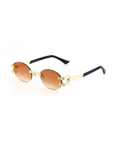 9Five Eyewear - St James Bolt Lite Orange Lens Hors-Série Sunglasses - Black / Gold