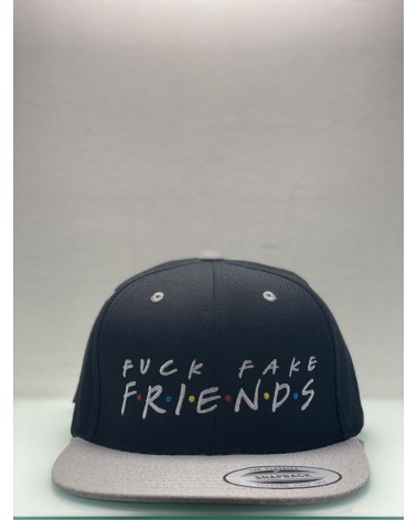 Block Limited - Fuck Fake Friends Snapback - Black / Grey