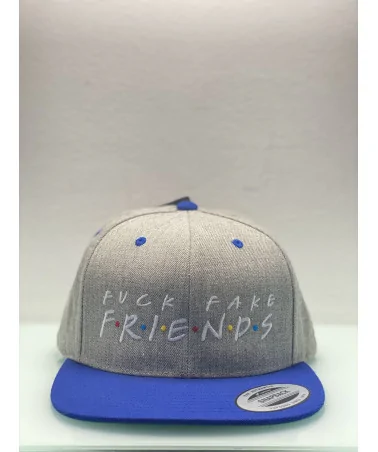 Block Limited - Fuck Fake Friends Snapback - Grey / Blue
