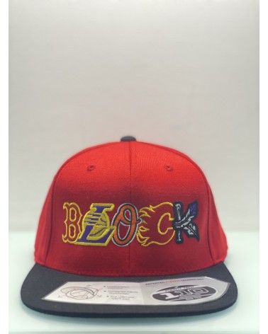 Block Limited - Lettering Block Snapback - Red / Black