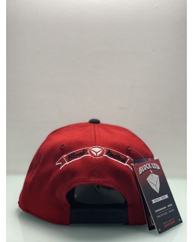 Block Limited - Lettering Block Snapback - Red / Black