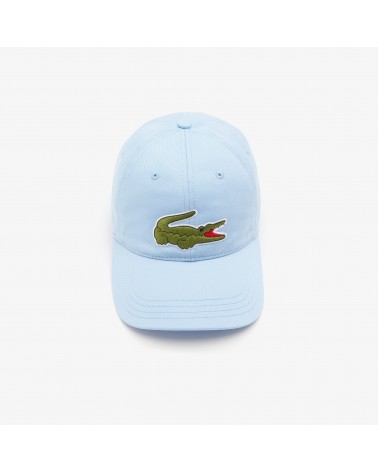 Lacoste Live - Unisex Lacoste Adjustable Organic Cotton Twill Cap - Sky Blue