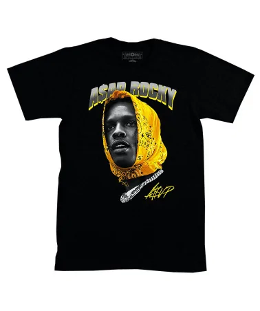 Block Custom - A$AP Rocky Bandana Tee - Black
