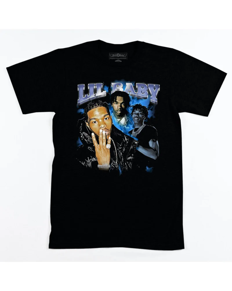 Block Custom - Lil Baby Retro Storm Tee - Black | blockshops