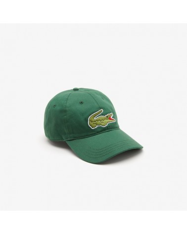 Lacoste Live - Unisex Lacoste Adjustable Organic Cotton Twill Cap - Green