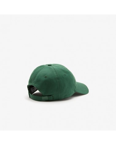 Lacoste Live - Unisex Lacoste Adjustable Organic Cotton Twill Cap - Green