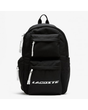 Lacoste - Unisex Contrast Inscription Backpack - Black