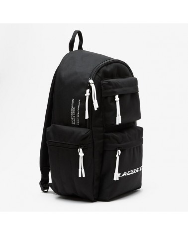 Lacoste - Unisex Contrast Inscription Backpack - Black