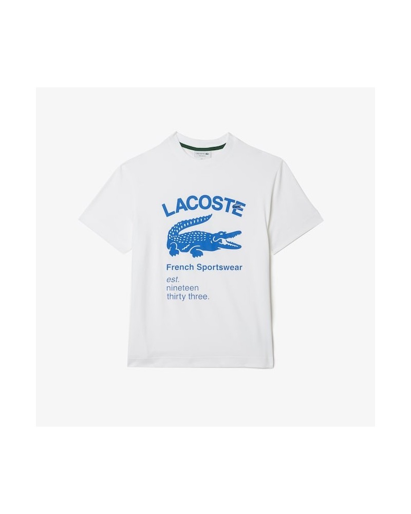 Lacoste - Men's Relaxed Fit Crocodile T-Shirt - White