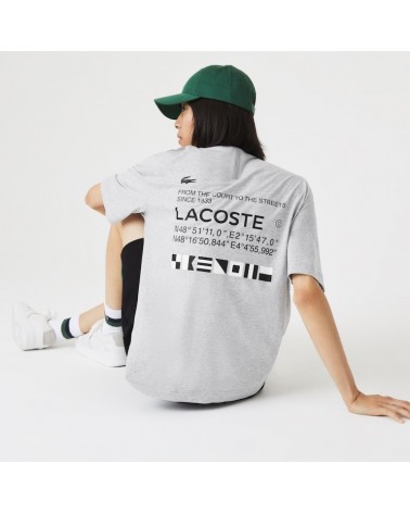 Lacoste - Print Loose Fit T-Shirt - Grey