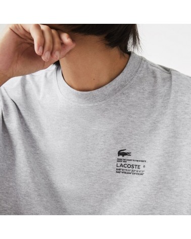 agencia Dormitorio Electrónico Lacoste - Print Loose Fit T-Shirt - Grey | blockshops