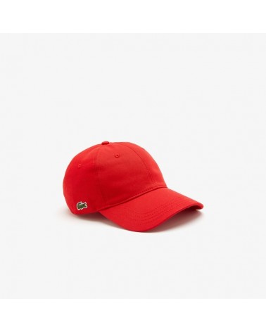 Lacoste - Unisex Lacoste Organic Cotton Twill Cap - Red