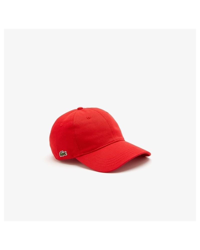 Lacoste - Unisex Lacoste Organic Cotton Twill Cap - Red