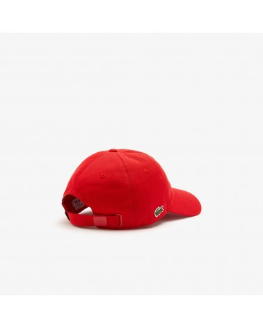 Lacoste - Unisex Lacoste Organic Cotton Twill Cap - Red