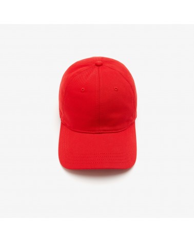 Lacoste - Unisex Lacoste Organic Cotton Twill Cap - Red