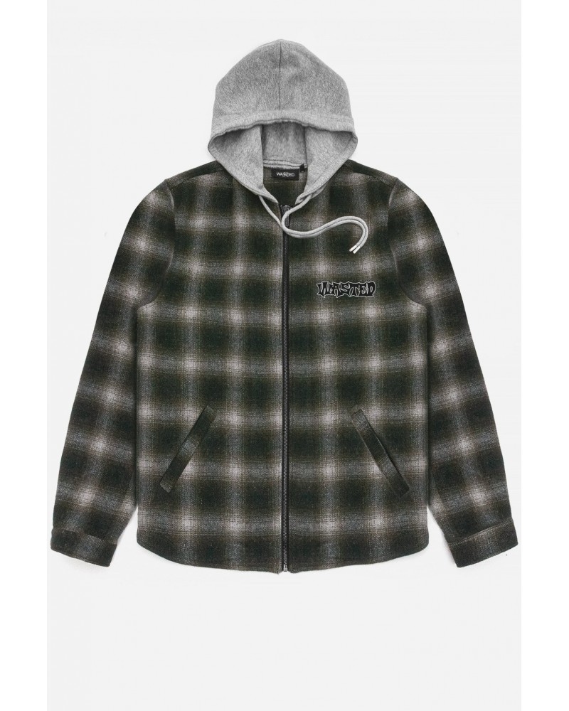 Wasted - Shadow Plaid Shirt - Grey | blockshops