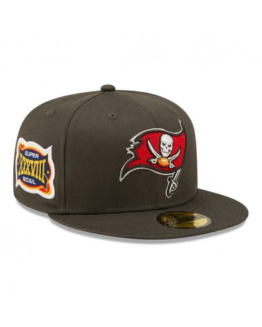 New Era - Tampa Bay Buccaneers Side Patch Dark Grey 59FIFTY Fitted Cap - Charcoal
