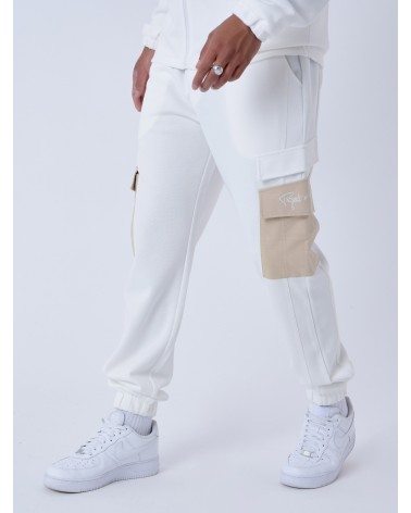 Project X Paris - Bi-Material Jogger Pant - White / Beige