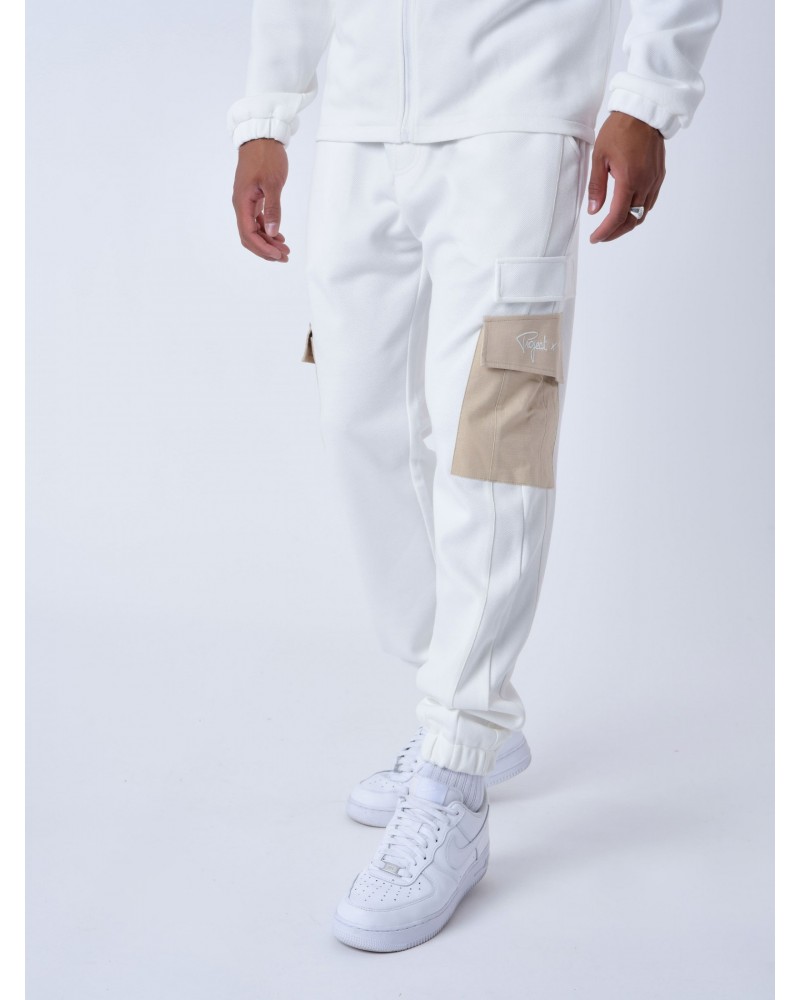 Project X Paris - Bi-Material Jogger Pant - White / Beige