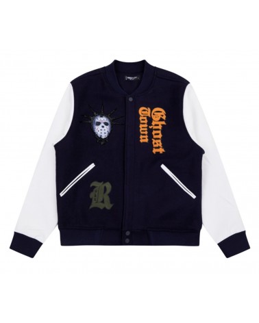 Roku Studio - Lucky Ghost Town Varsity Jacket - Midnight Navy