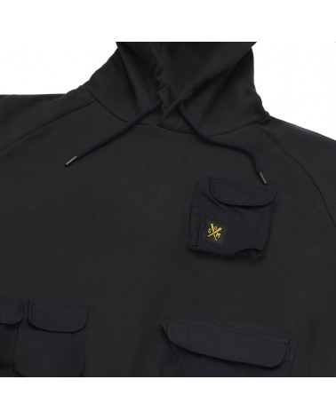 5tate Of Mind - "Retrofuture" Black Cargo Hoodie - Black