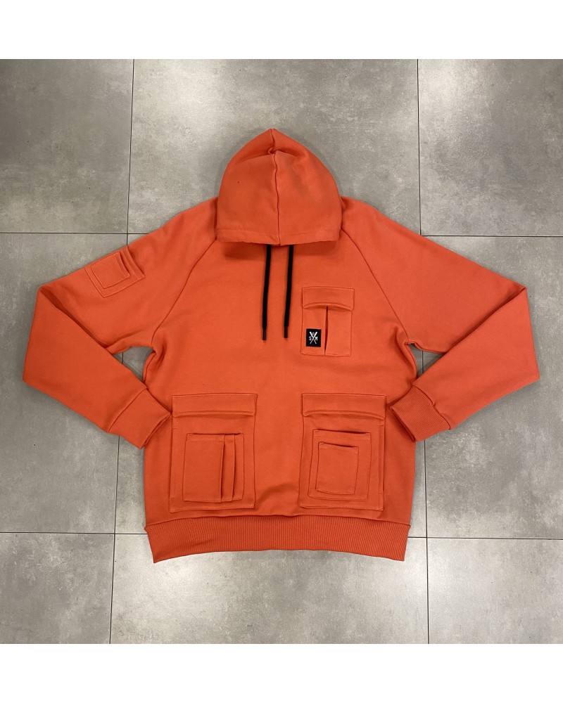 5tate Of Mind - "Retrofuture" Cargo Hoodie - Orange