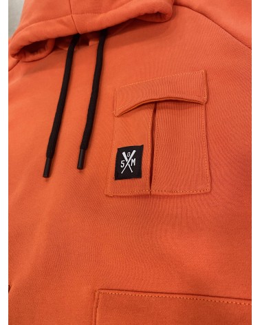 5tate Of Mind - "Retrofuture" Cargo Hoodie - Orange