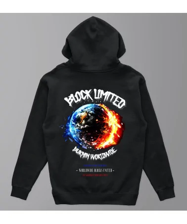 Block Limited - Burnin Worldwide Hoodie - Black | blockshops