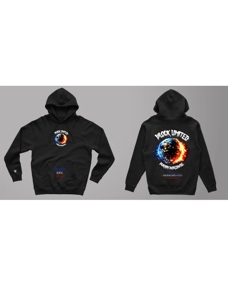 Block Limited - Burnin Worldwide Hoodie - Black | blockshops