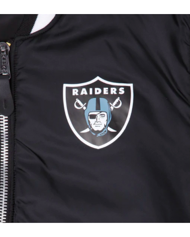 Oakland Raiders New Era Cap X Alpha Industries EXCLUSIVE Bomber Jacket  (Black on Black)