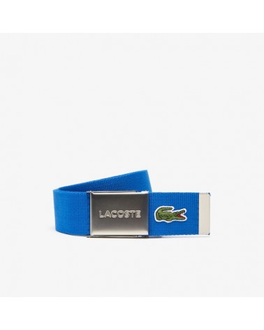 Lacoste - Logo Woven Strap Belt - Blue