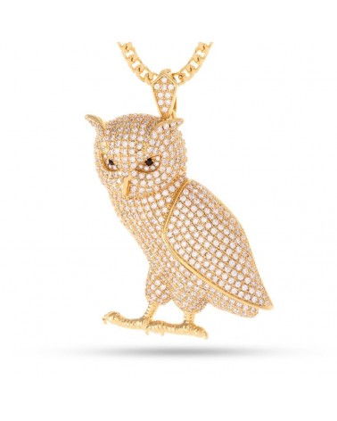 King Ice - Owl Necklace - Gold