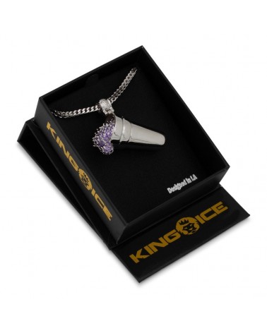 King Ice - 18K Gold Purple Drank Necklace - White Gold | blockshops