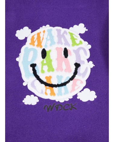 Wedding Cake -  Happy Face 2 Varsity Jacket - Purple