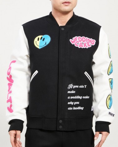 Wedding Cake - 3 Eyes Varsity Jacket - Black