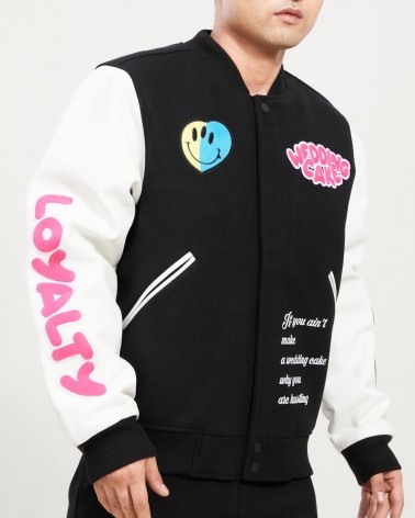 Wedding Cake - 3 Eyes Varsity Jacket - Black