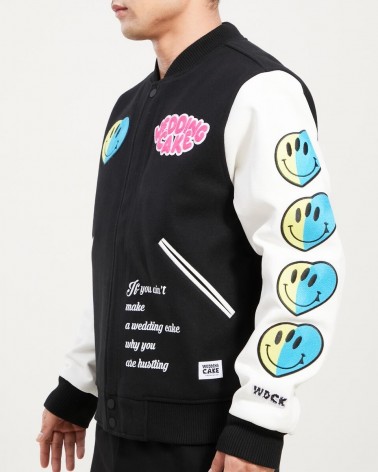 Wedding Cake - 3 Eyes Varsity Jacket - Black