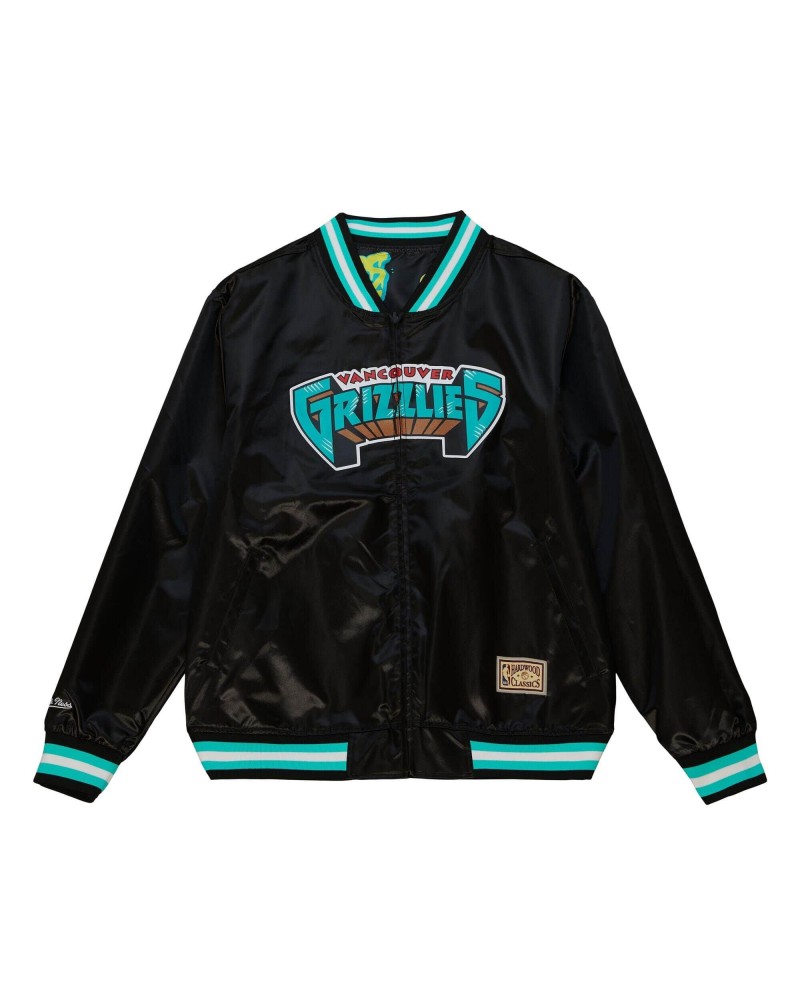 Mitchell and Ness NBA Slap Sticker Reversible Jacket Vancouver Grizzlies Black