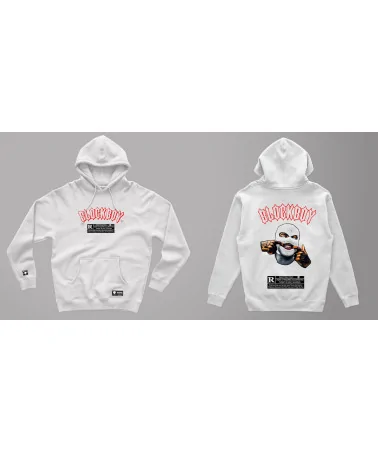 Block Limited - BlockBoy Red Line Hoodie - White