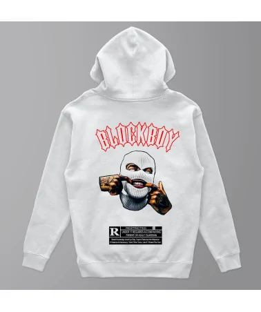 Block Limited - BlockBoy Red Line Hoodie - White