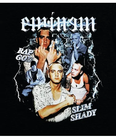 Block Custom - Eminem Rap God Retro Tee - Black | blockshops