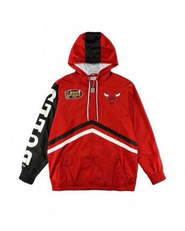 Mitchell & Ness -  Chicago Bulls NBA Full Zip Windbreaker - Red / Black