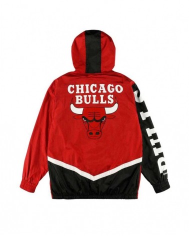Mitchell & Ness -  Chicago Bulls NBA Full Zip Windbreaker - Red / Black